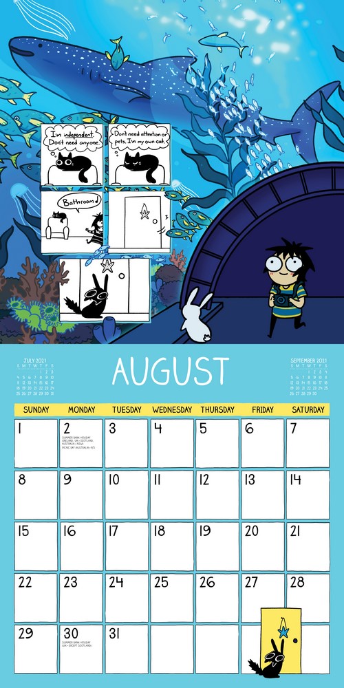 Sarah's Scribbles 2021 Wall Calendar, Adulthood is a Myth by Sarah
