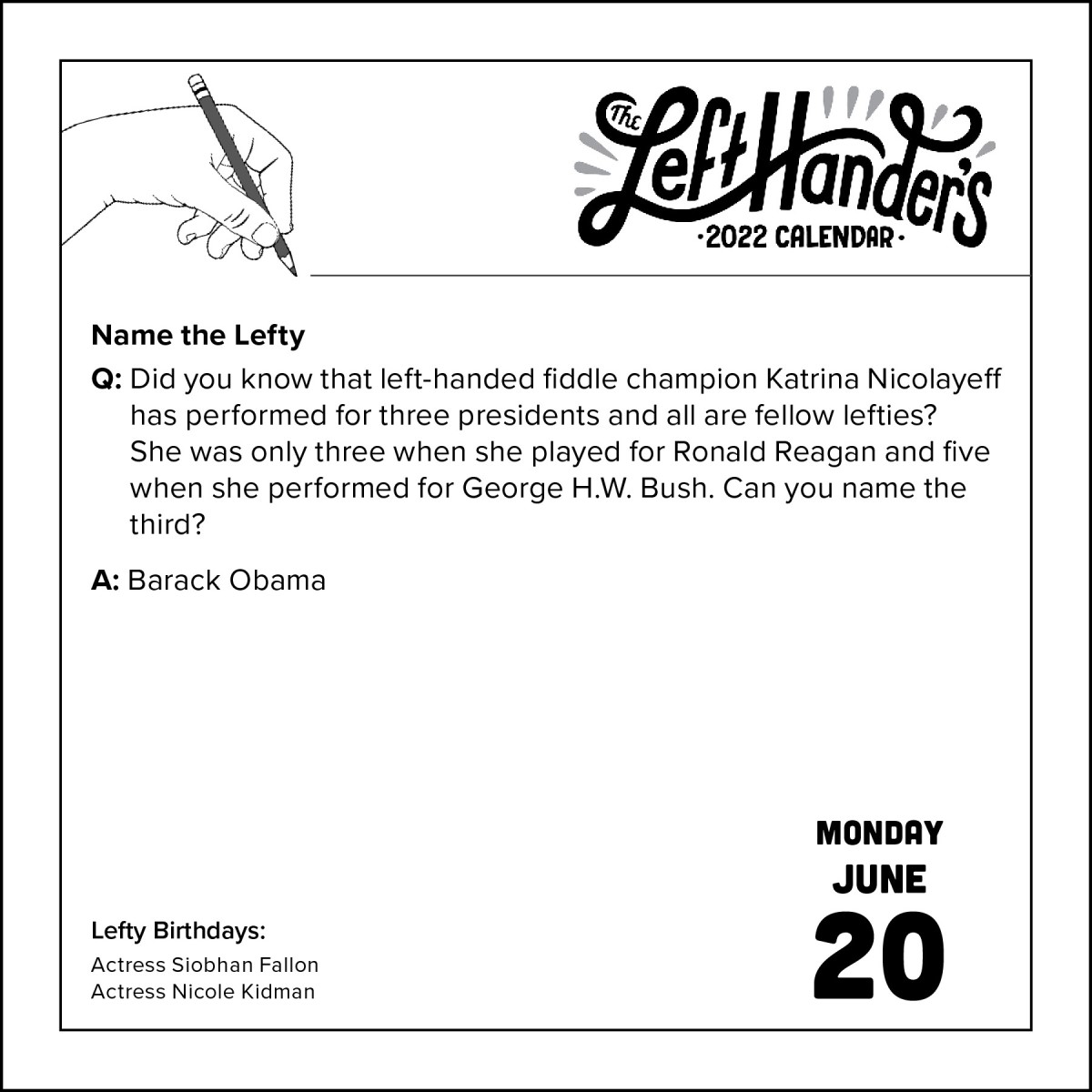 LeftHander's 2022 Daily Desk Calendar by Andrews McMeel Publishing