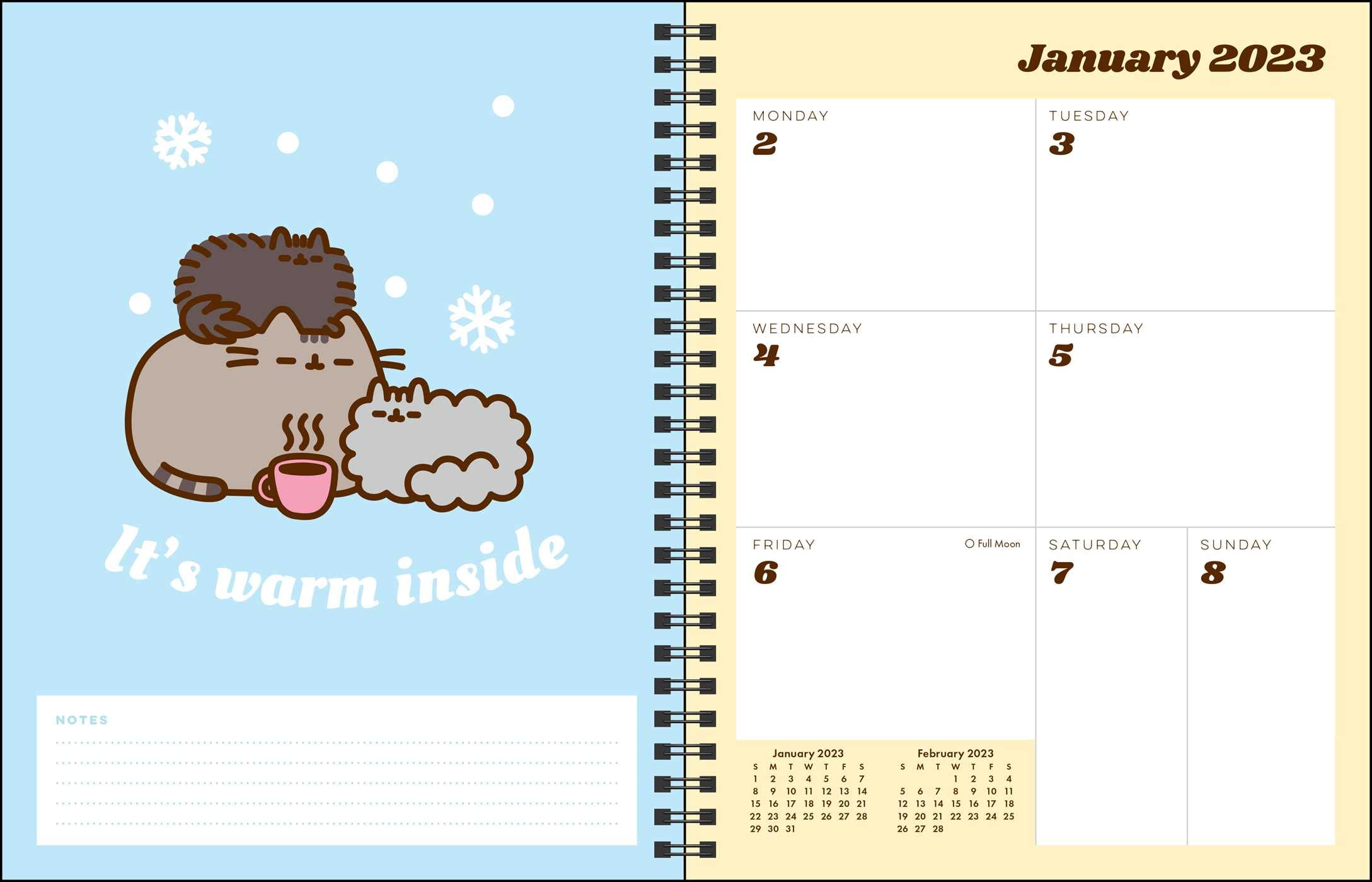 Pusheen 2022 2023 Weekly Monthly Planner Calendar 16 Month