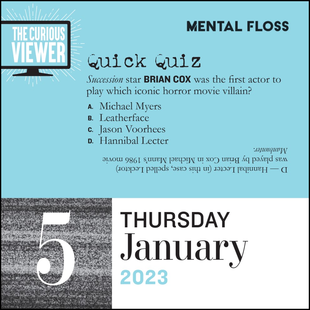 The Curious Viewer 2023 Daily Desk Calendar, Ultimate TV Trivia by