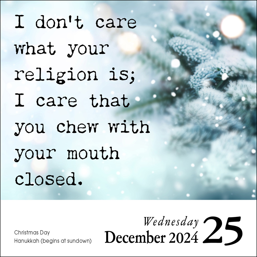 Unspirational 2024 Daily Desk Calendar, but first, anxiety by Andrews