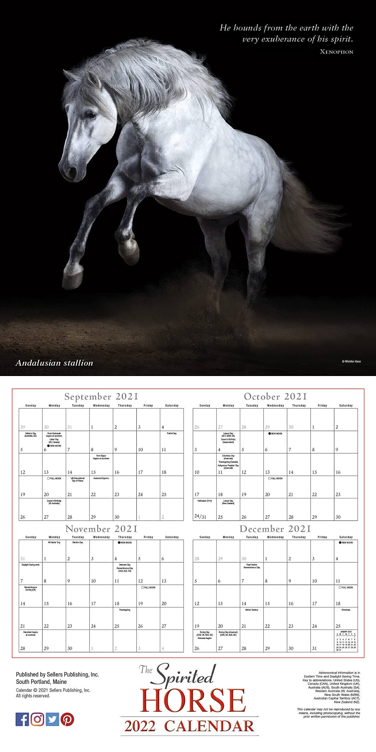 The Spirited Horse - 2022 Wall Calendar by Sellers Publishing