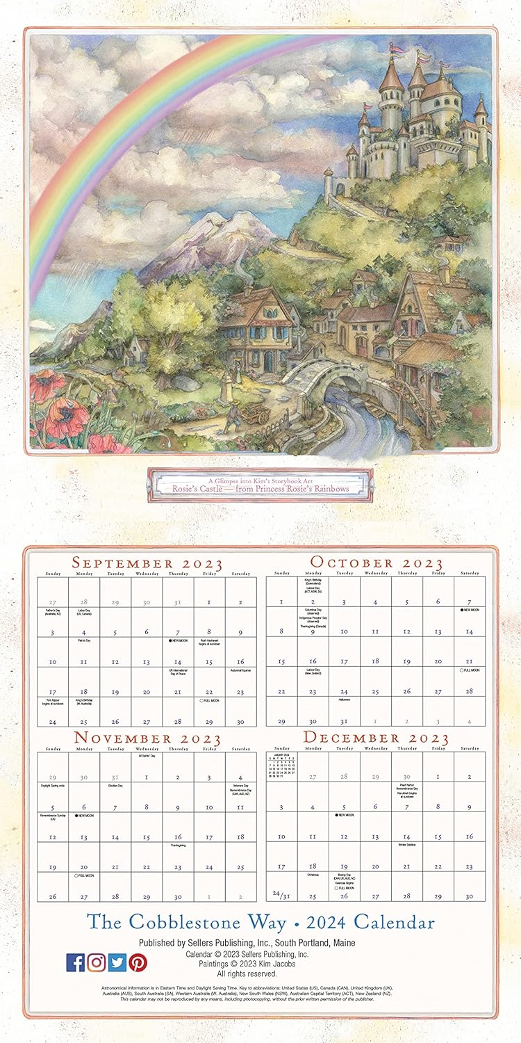 The Cobblestone Way 2024 Wall Calendar by Kim Jacobs 9781531935900