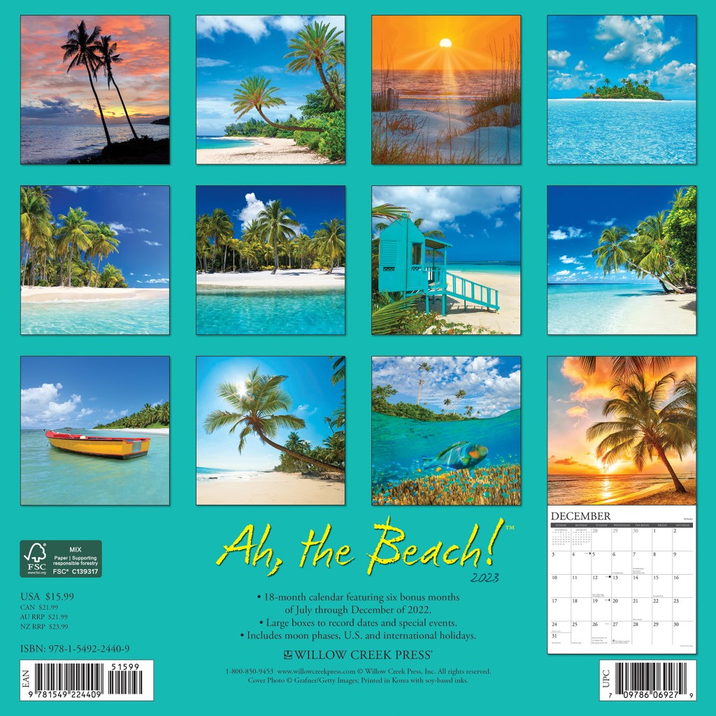 Ah, the Beach! 2023 Wall Calendar by Willow Creek Press