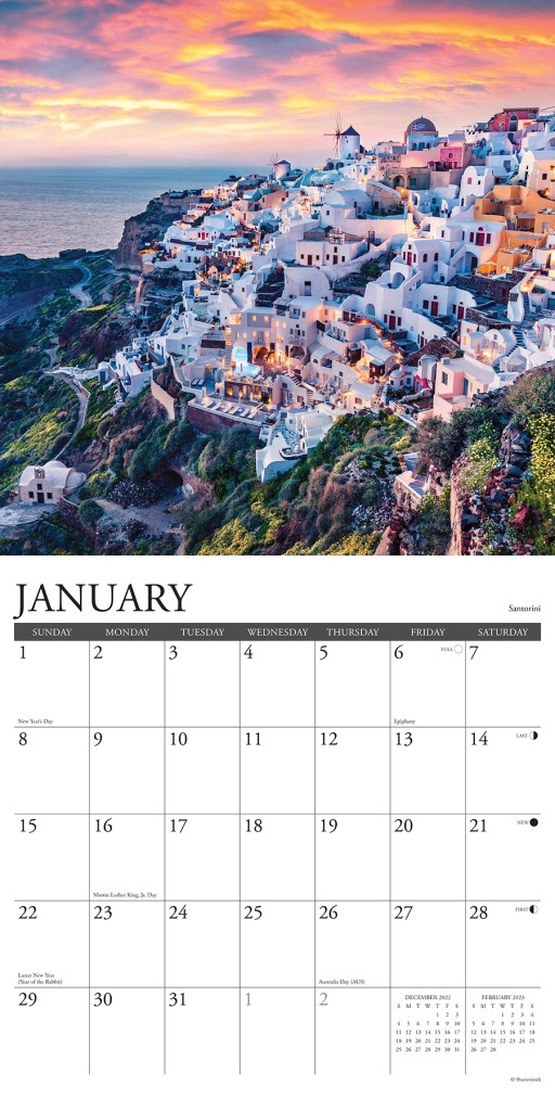 Greece 2023 Wall Calendar by Willow Creek Press 9781549229633