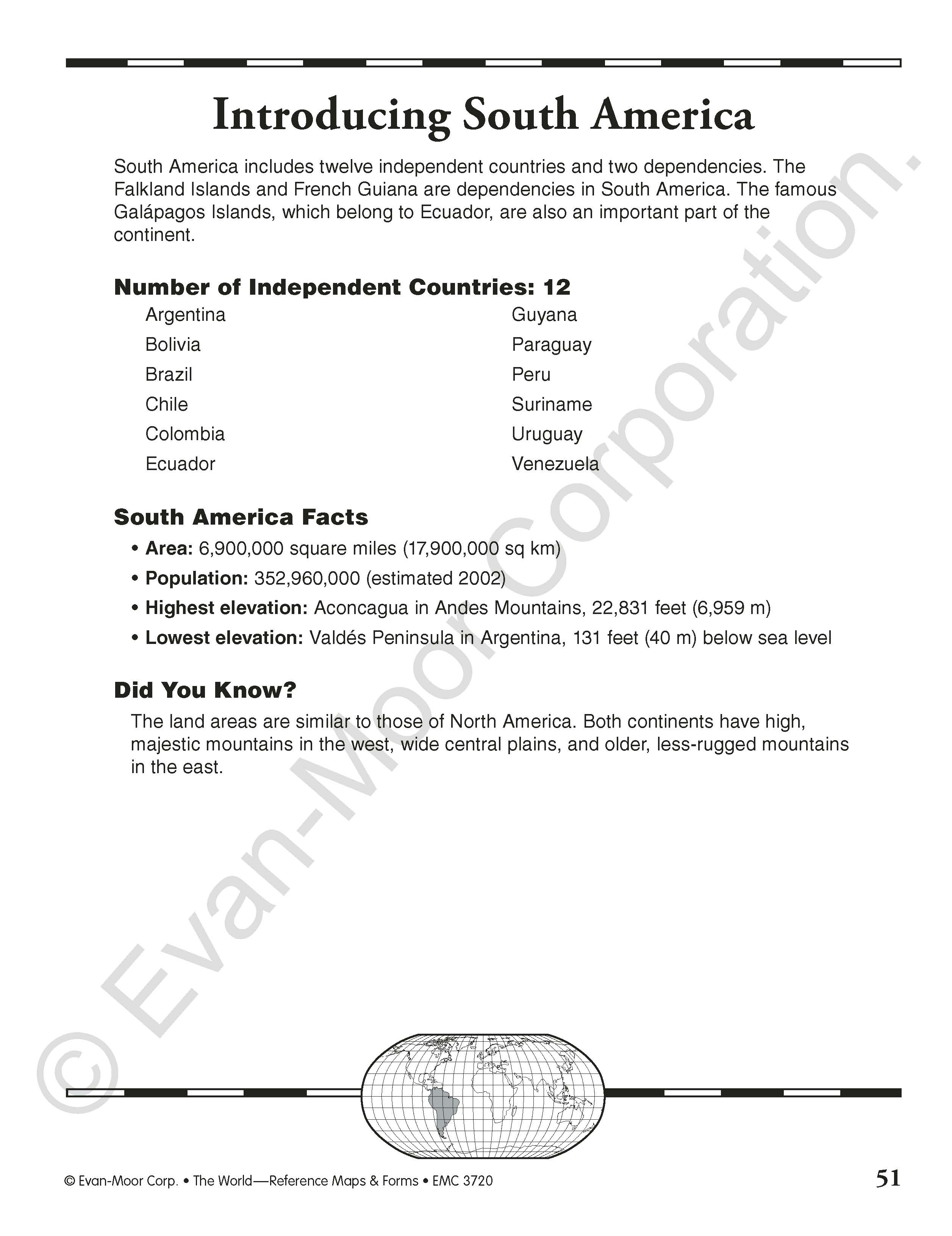 The World - Reference Maps & Forms, Grade 3 - 6 - Teacher Resource by ...