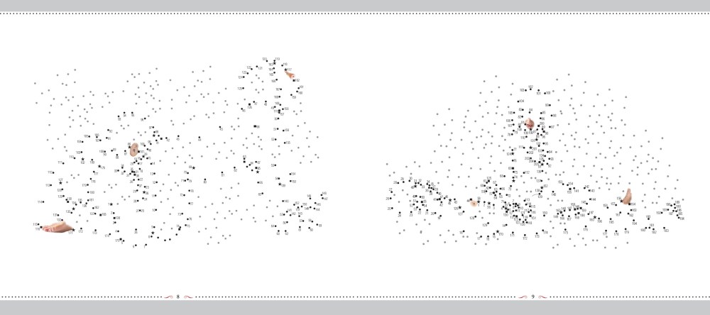 Erotic dot to dot Penis and cigarette butt