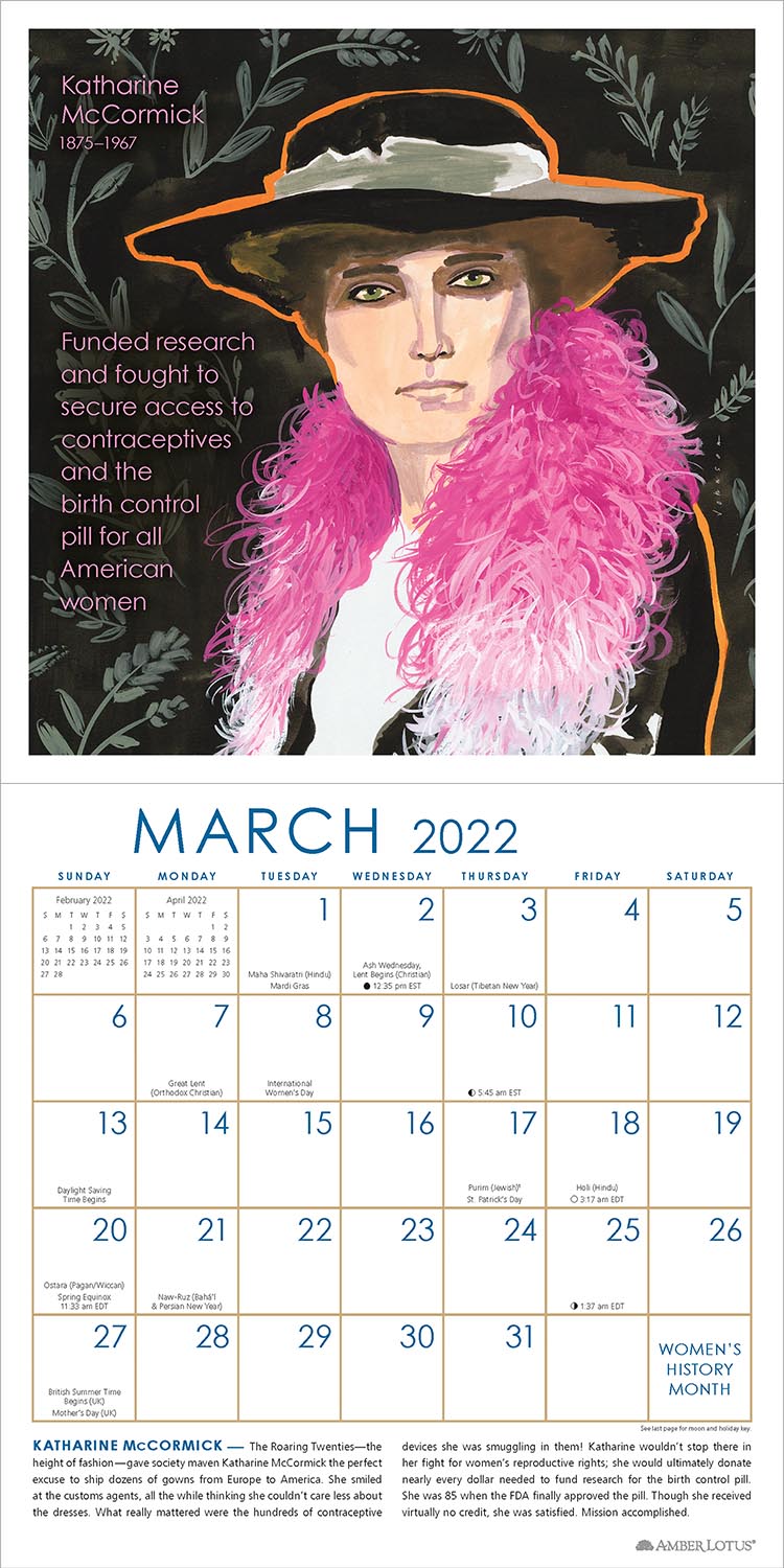 Women Who Rock Our World 2022 Wall Calendar by Julie Johnson Olson