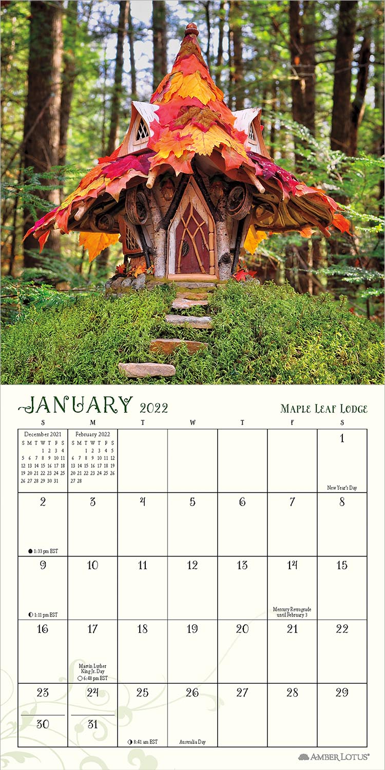 Fairy Houses 2022 Mini Wall Calendar by Sally J. Smith