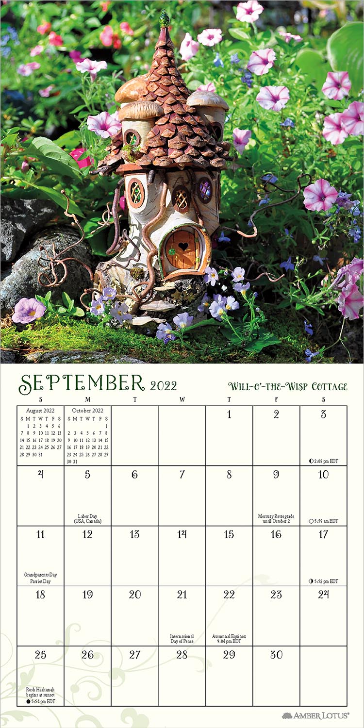 Fairy Houses 2022 Mini Wall Calendar by Sally J. Smith