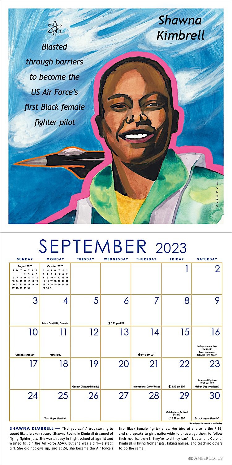 Women Who Rock Our World 2023 Wall Calendar by Amber Lotus