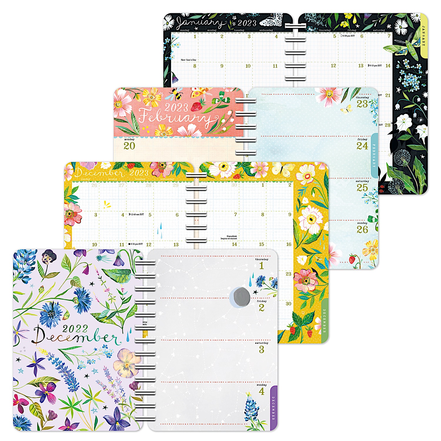 Katie Daisy 2022 2023 Weekly Planner, 17Month With Pocket by Amber