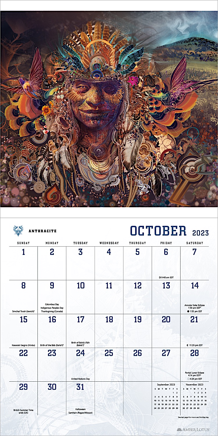 Android Jones 2023 Wall Calendar, Psychedelic & Visionary Art by