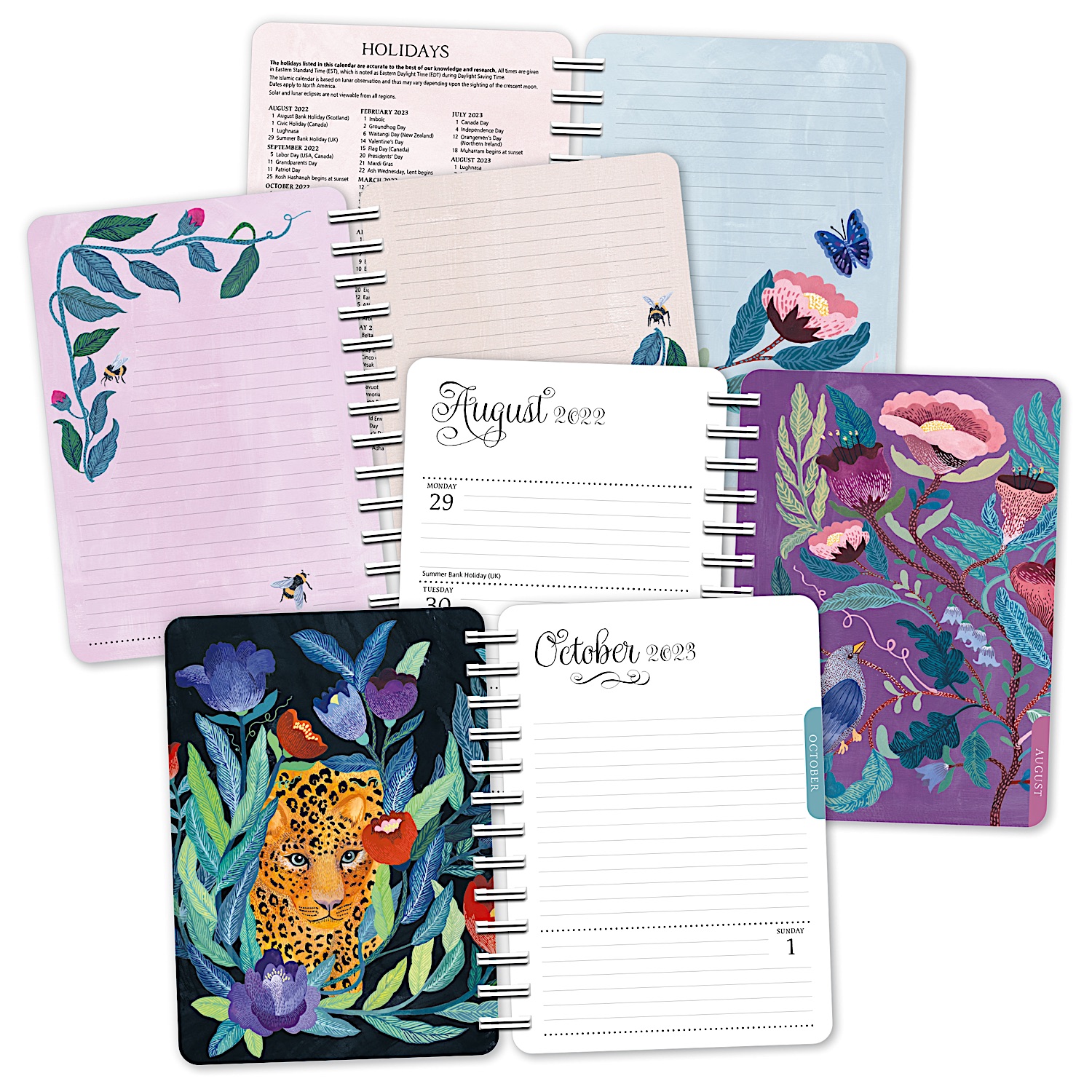 Flora And Fauna 2022 2023 Weekly Planner, 17Month With Pocket by