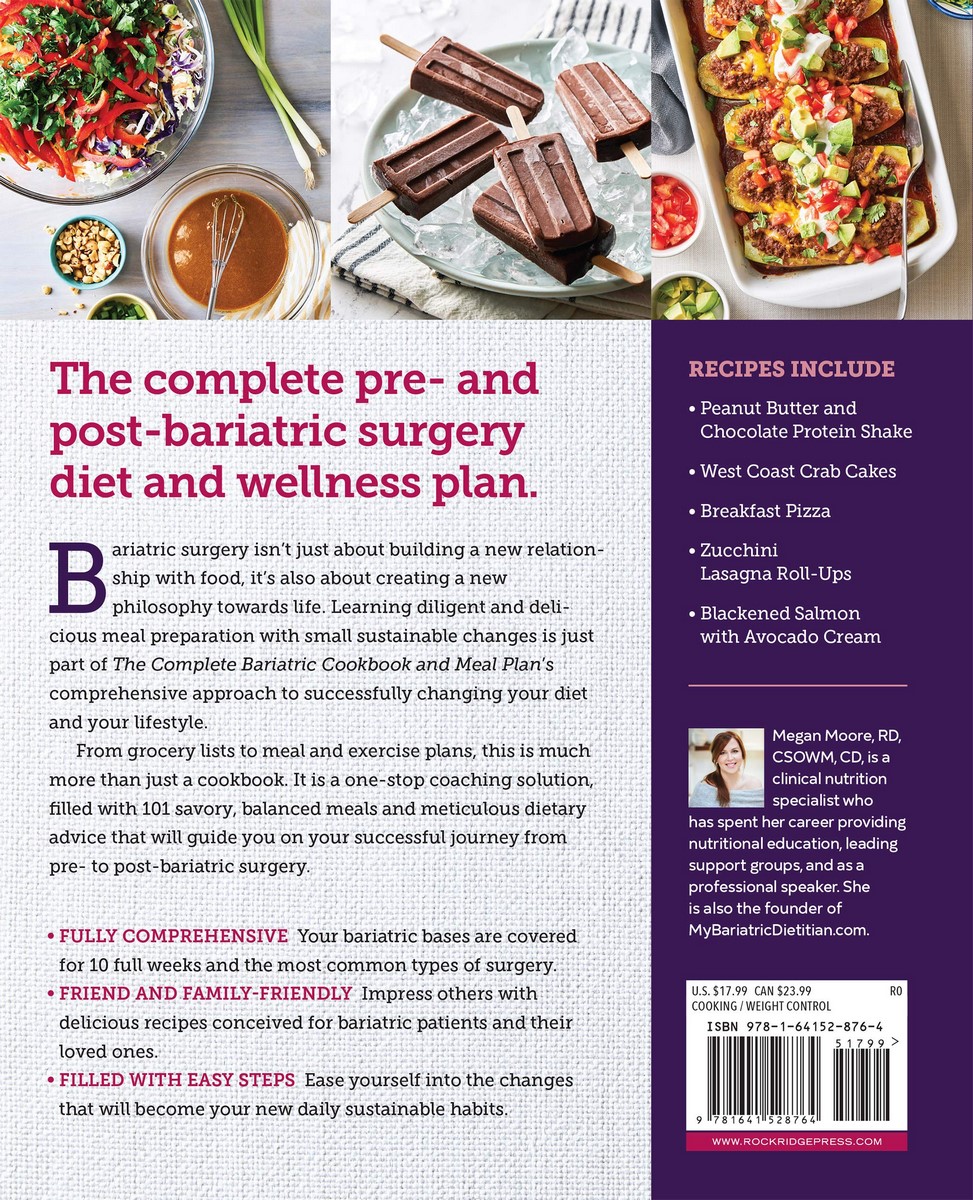 The Complete Bariatric Cookbook and Meal Plan by Megan Moore Recipes