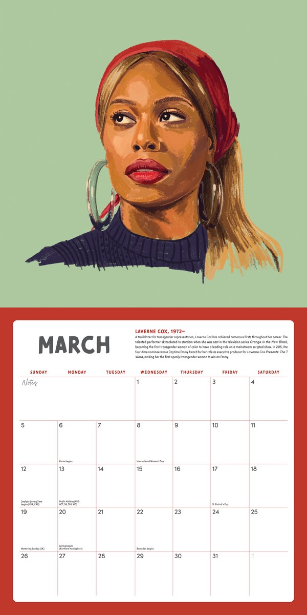 Women Who Broke Glass Ceilings 2023 Wall Calendar, 12 Legendary Women