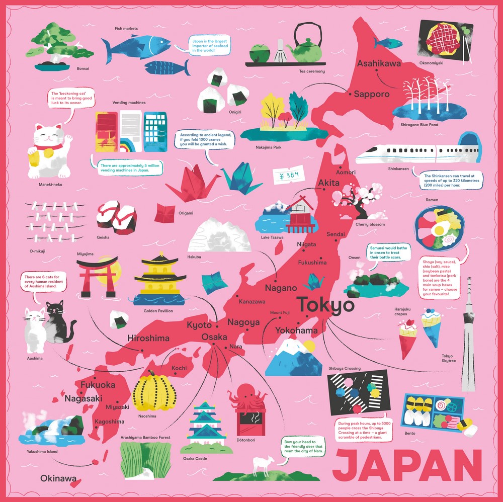 Japan Map Puzzle, 500Piece Jigsaw Puzzle by Hardie Grant Explore
