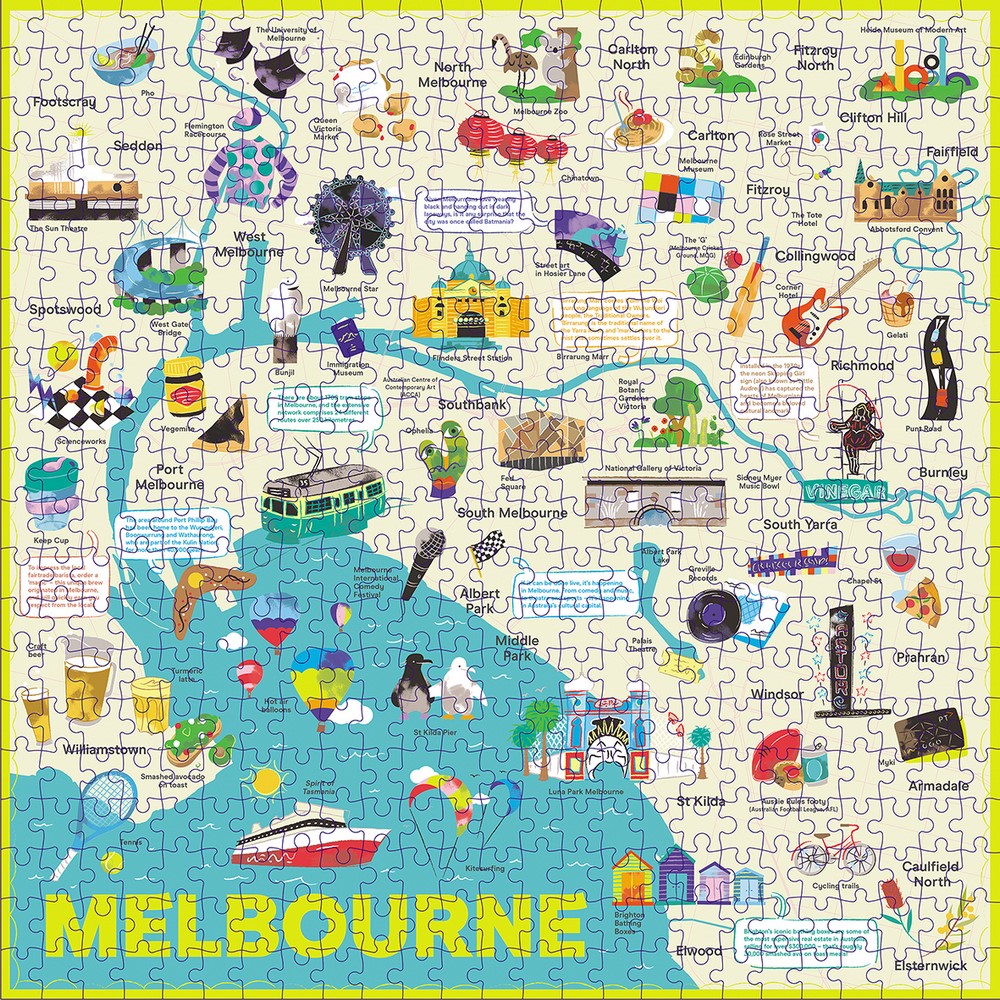 Melbourne Map Puzzle, 500Piece Jigsaw Puzzle 9781741177787 Booktopia