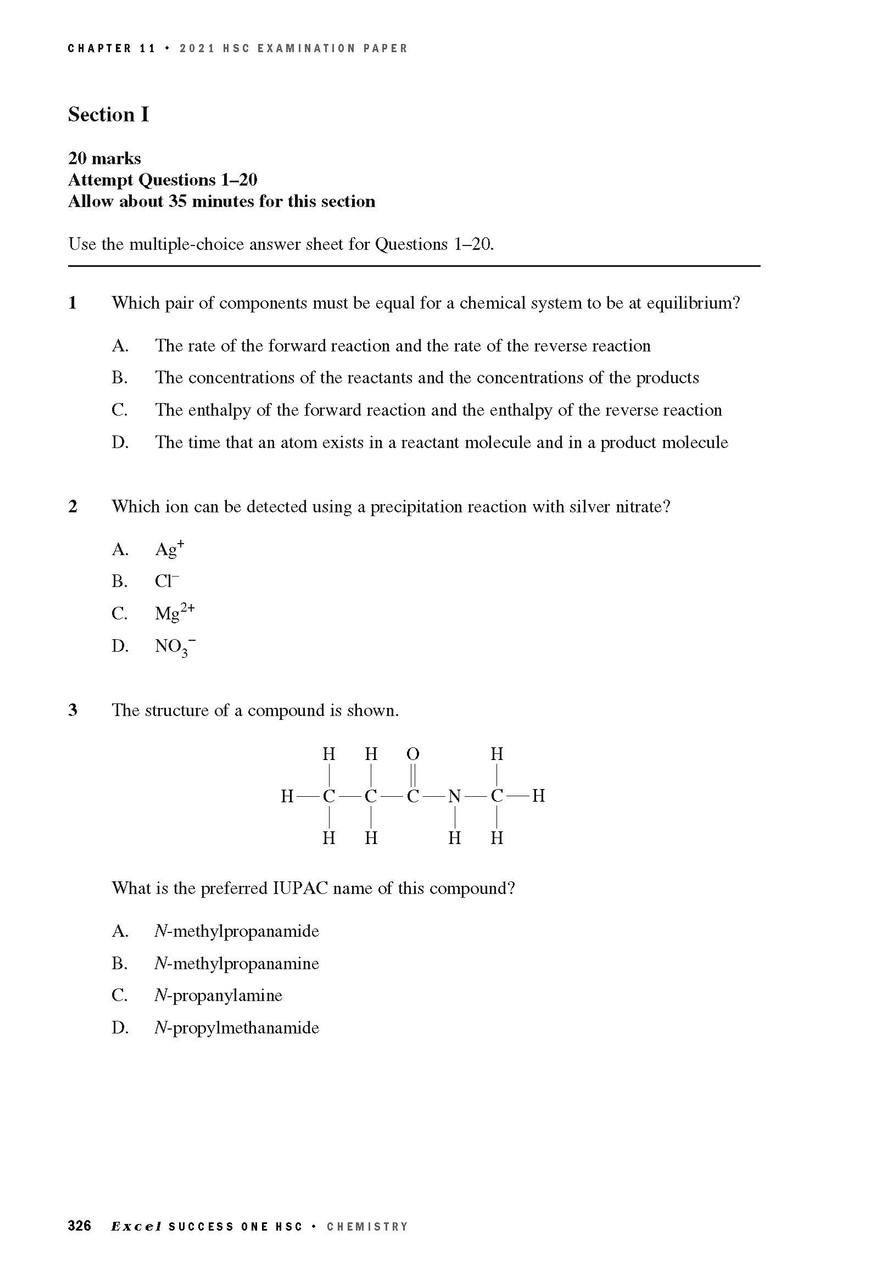 Excel Success One HSC Chemistry 2023 Edition | 9781741257465 | Booktopia