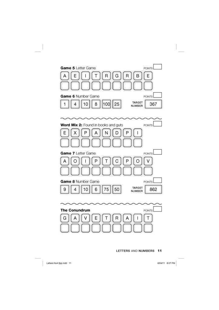 Letters and Numbers 4, Word and Number Puzzles from the SBS TV show by