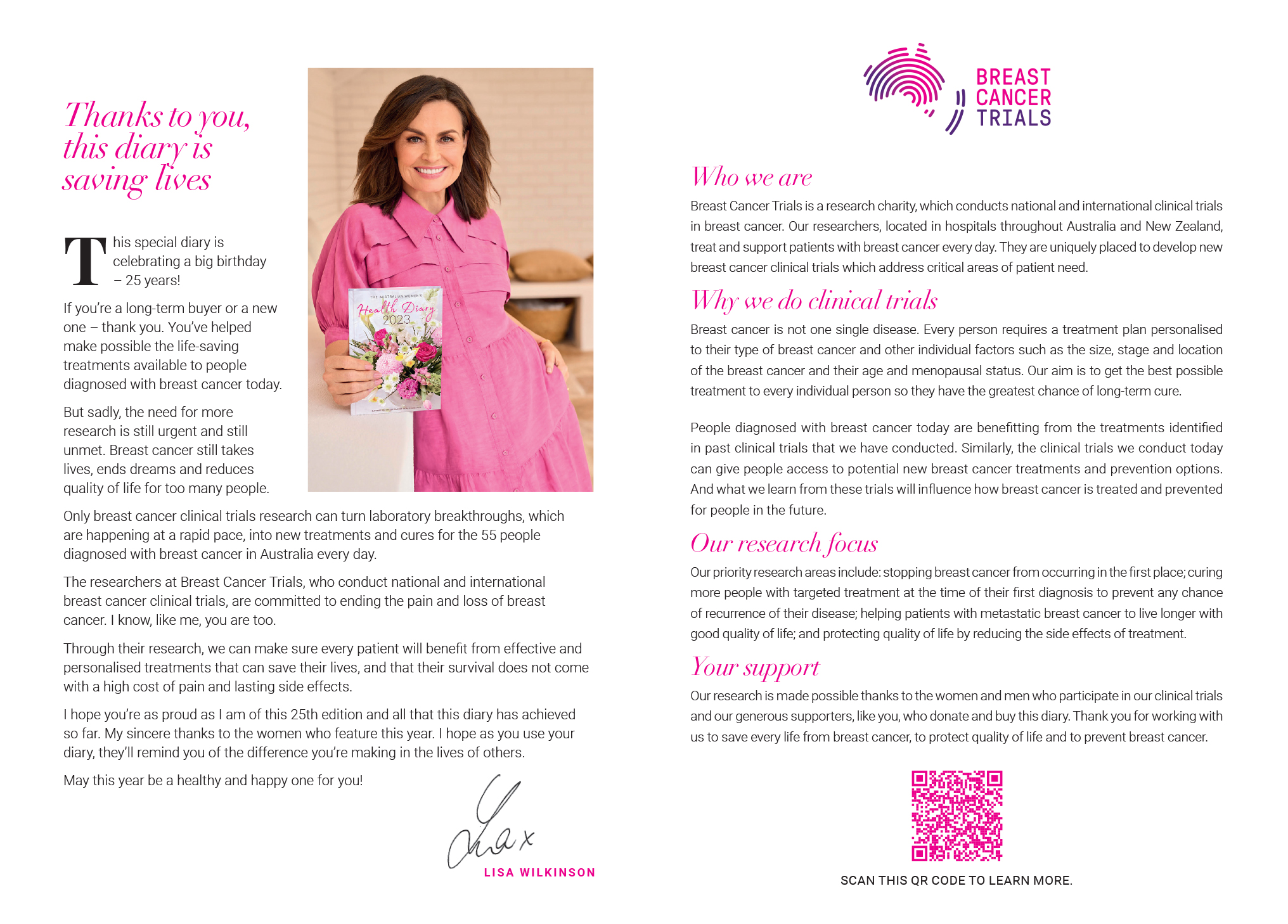 The Australian Women's Health Diary 2023 by Breast Cancer Trials