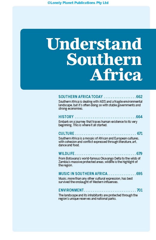 Southern Africa, Lonely Planet Travel Guide : 7th Edition by Lonely ...
