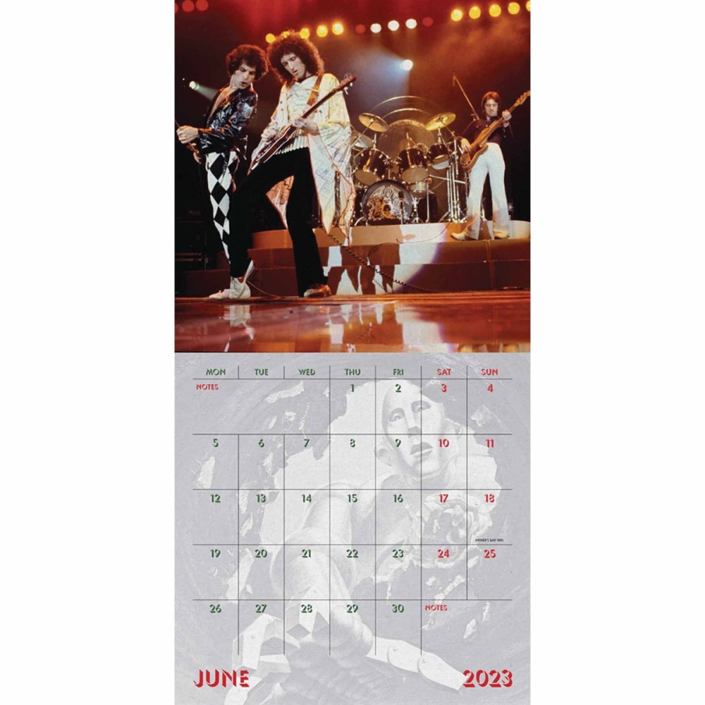 Queen Collector's Edition 2023 Wall Calendar, With Record Sleeve by