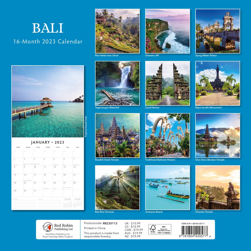 Bali 2023 Wall Calendar by Red Robin Publishing Ltd. 9781804420577