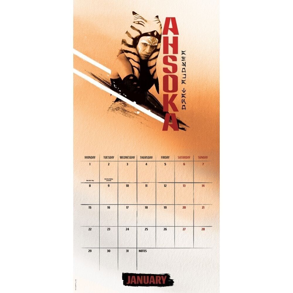 Star Wars Ahsoka 2024 Wall Calendar by Danilo Promotions