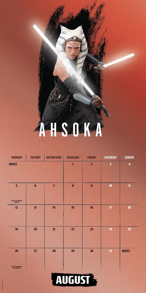 Star Wars Ahsoka 2024 Wall Calendar by Danilo Promotions