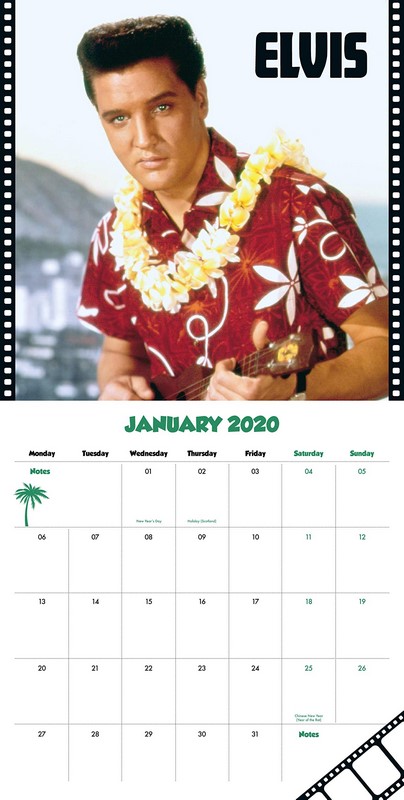 Official Square Wall Format Calendar Elvis Square 2020 Calendar