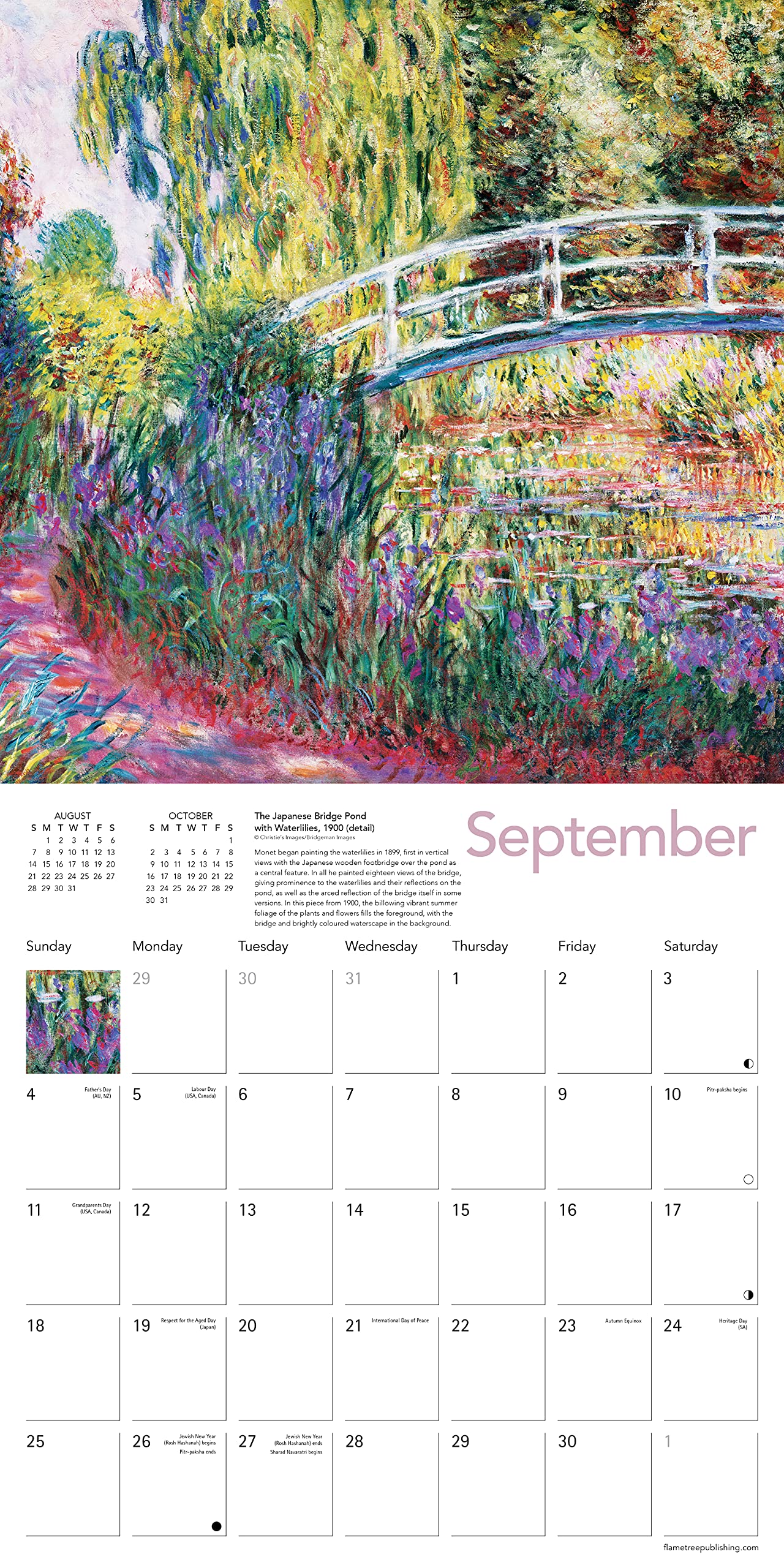 Waterlilies 2022 Wall Calendar (Art Calendar) by Flame Tree