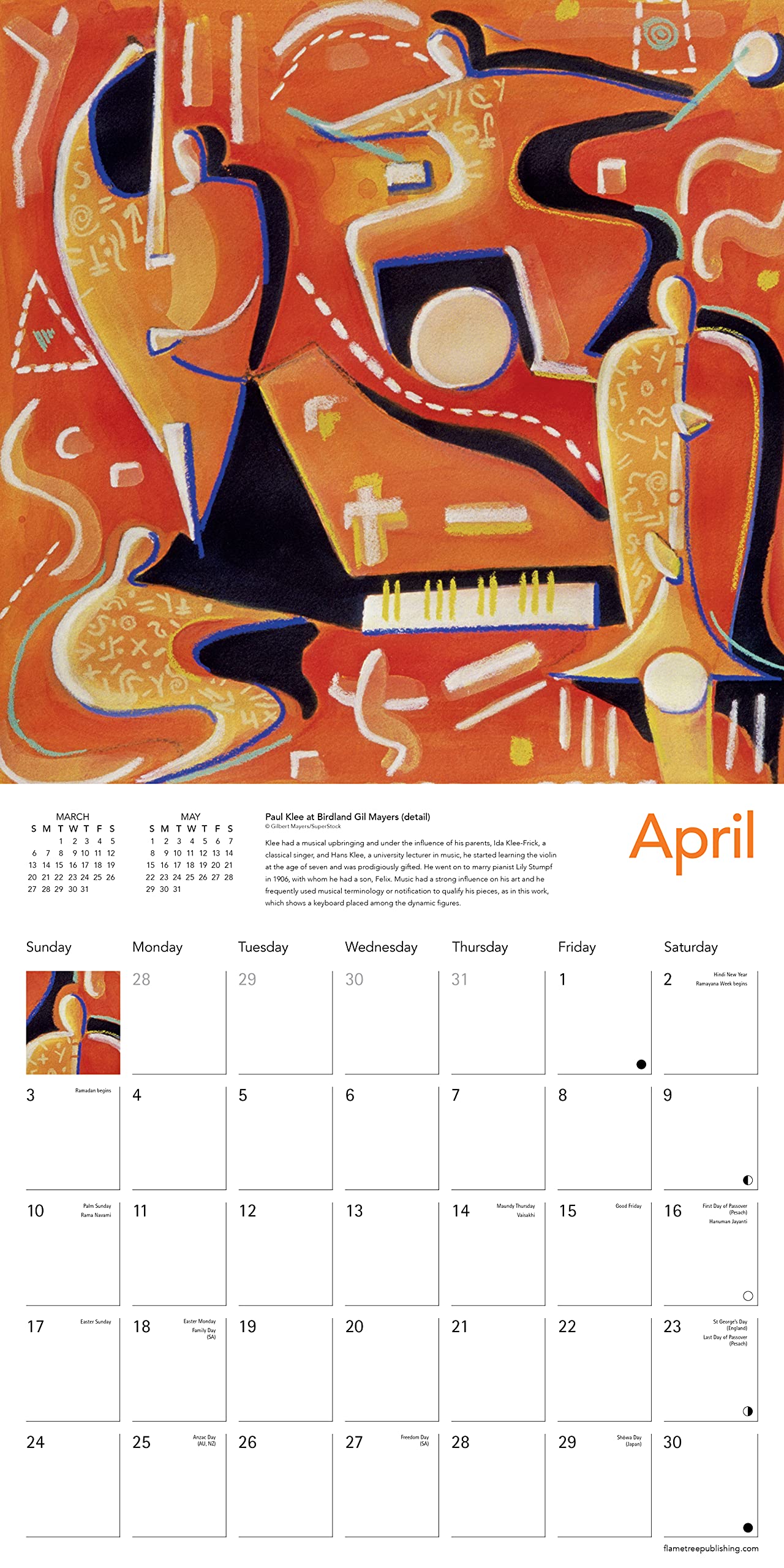 Paul Klee 2022 Wall Calendar (Art Calendar) by Flame Tree Studio