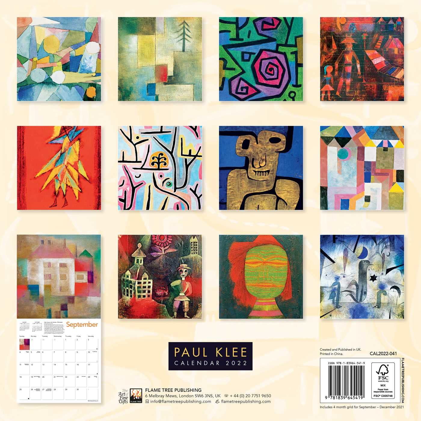 Paul Klee 2022 Wall Calendar (Art Calendar) by Flame Tree Studio