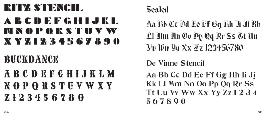 alphabet stencil book letters and numbers for craft and design stencil letters