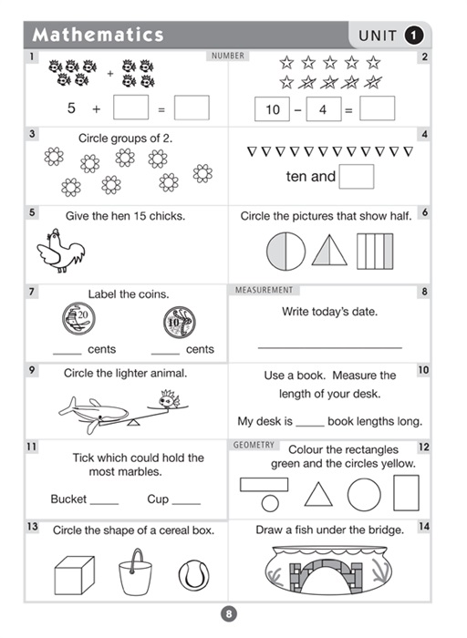 excel homework english and mathematics basic skills year 2 by excel 9781864413373 booktopia