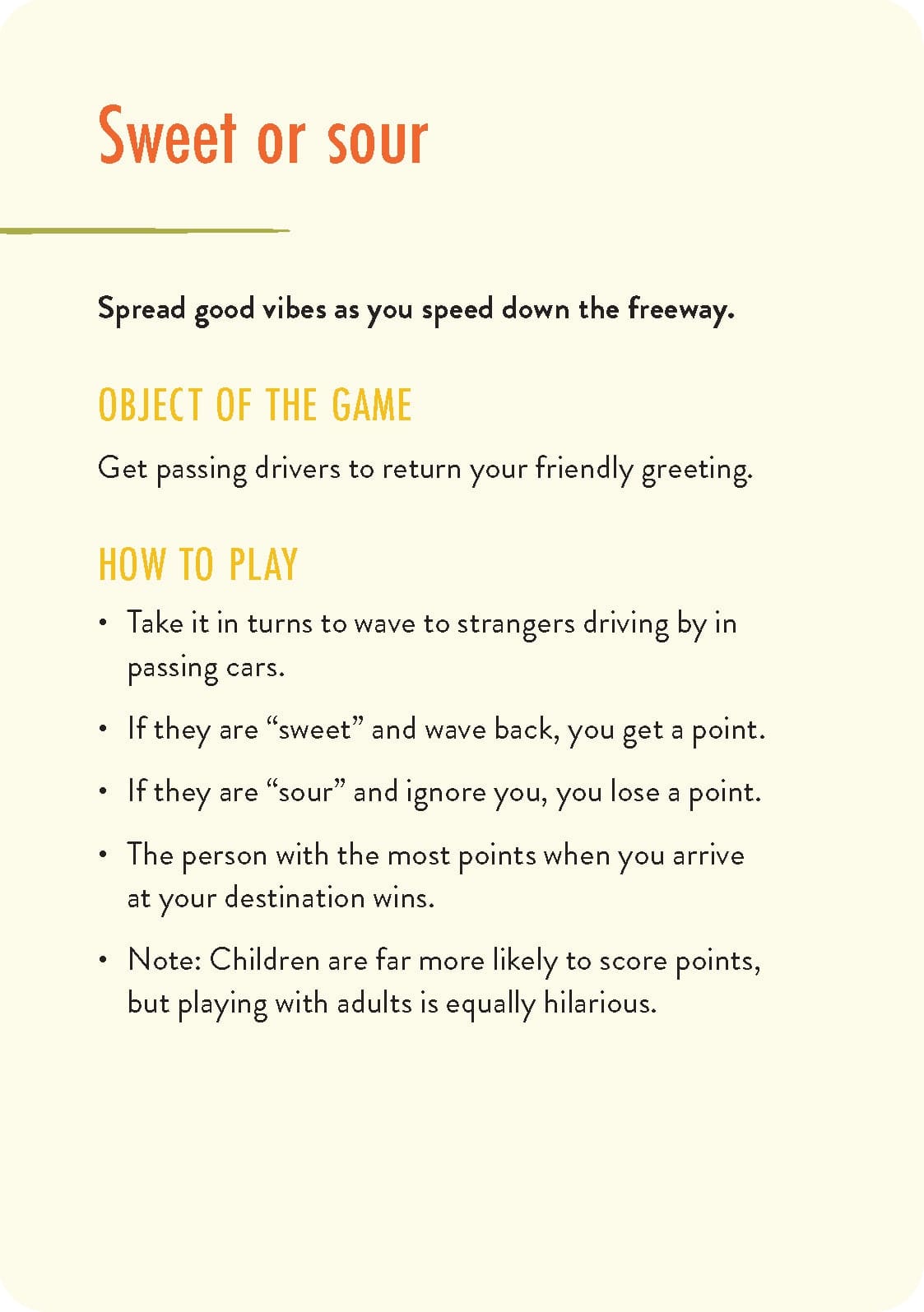 Road Trip Games, 50 fun games to play in the car by Lucy Jones ...