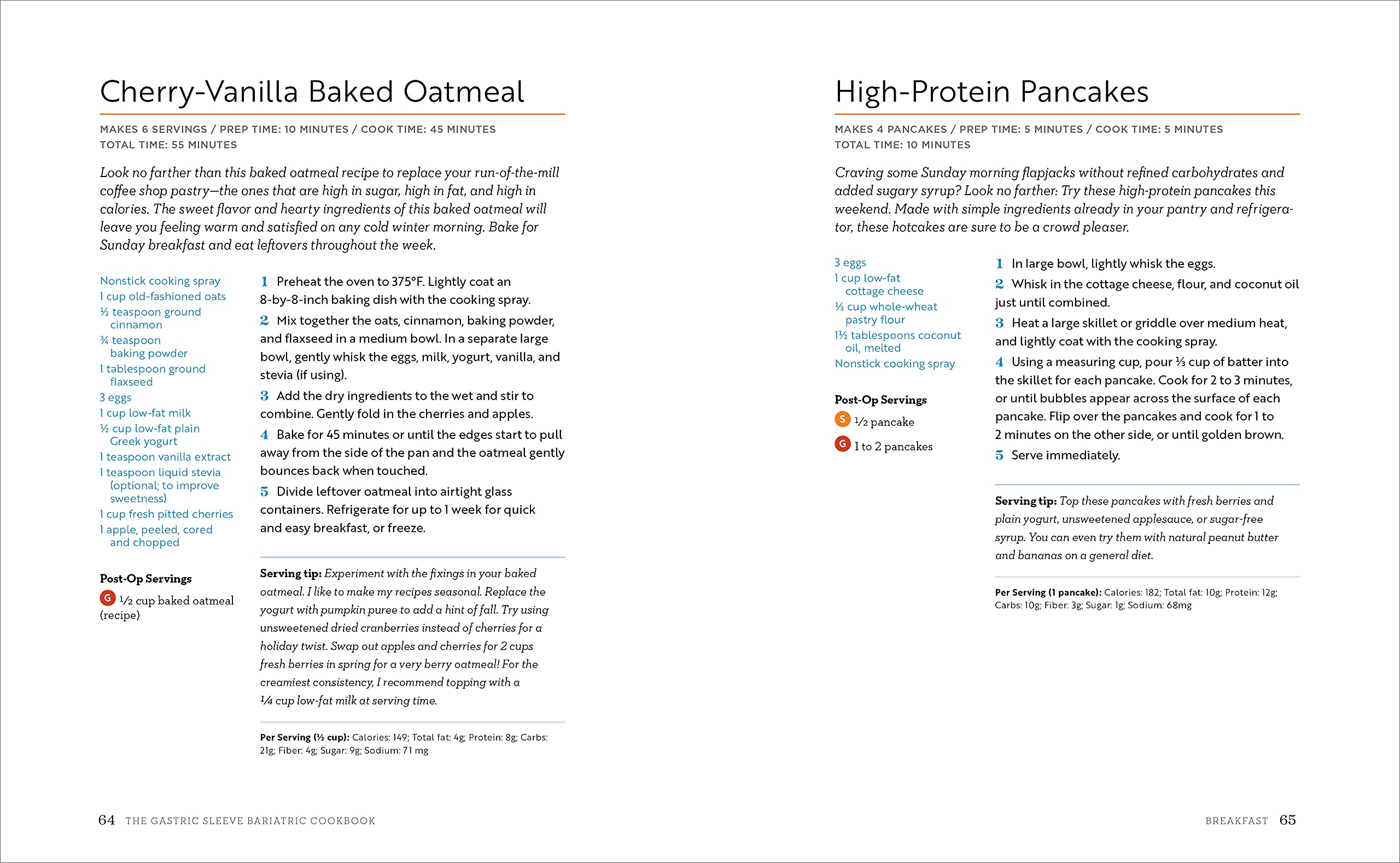 The Gastric Sleeve Bariatric Cookbook, Easy Meal Plans and Recipes to