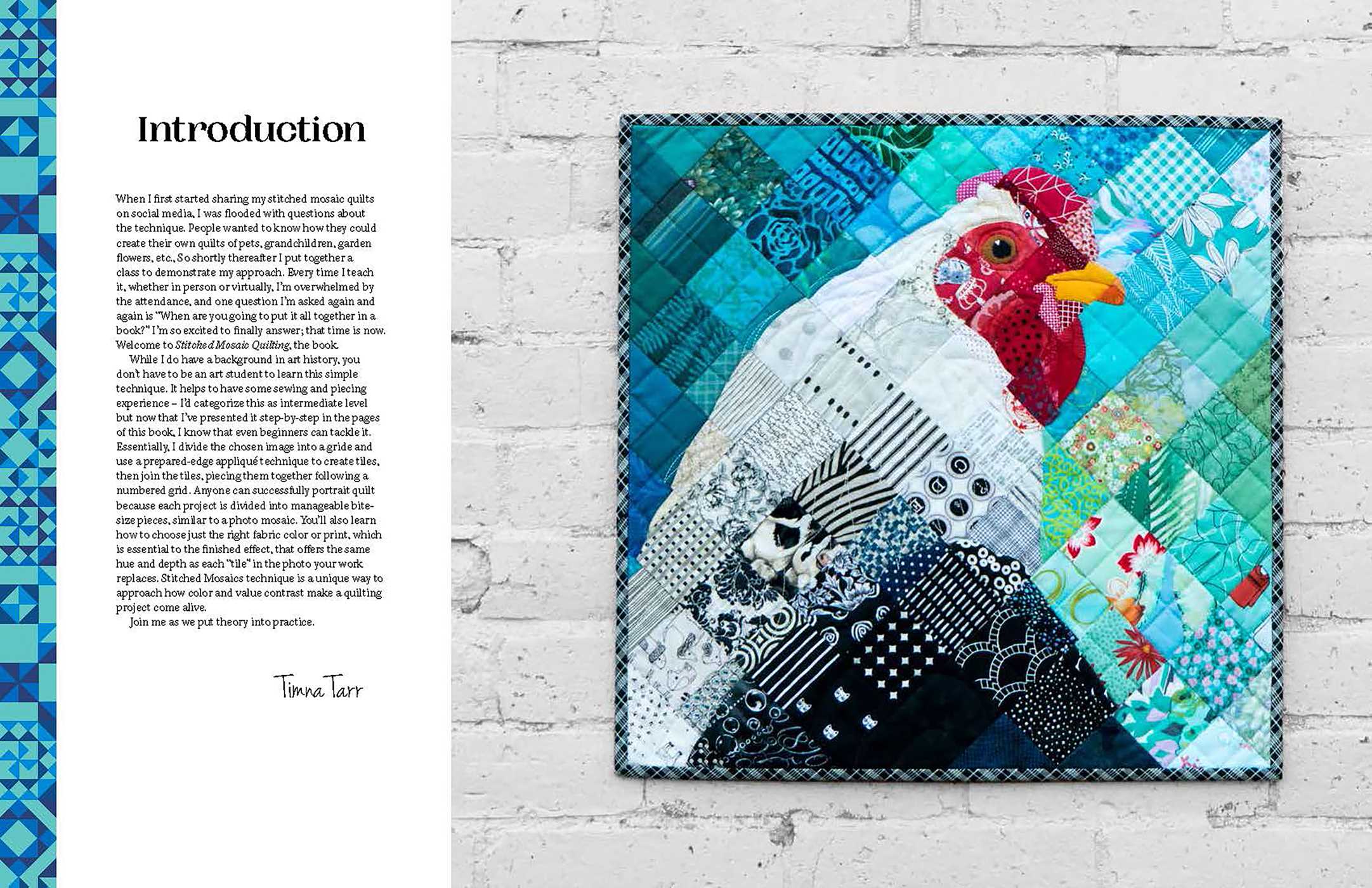 Stitched Photo Mosaic Quilting, A Unique Grid Technique for Piecing