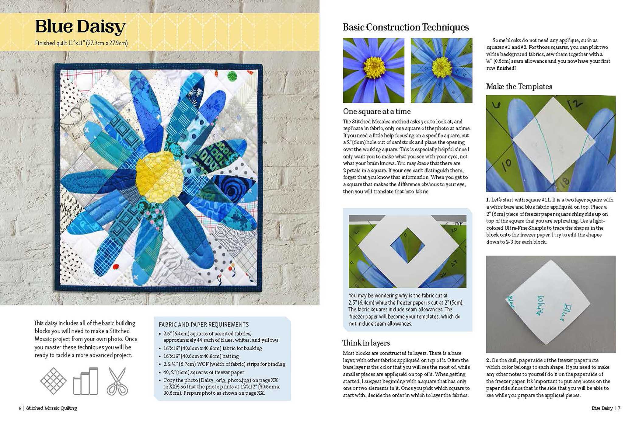 Stitched Photo Mosaic Quilting, A Unique Grid Technique for Piecing