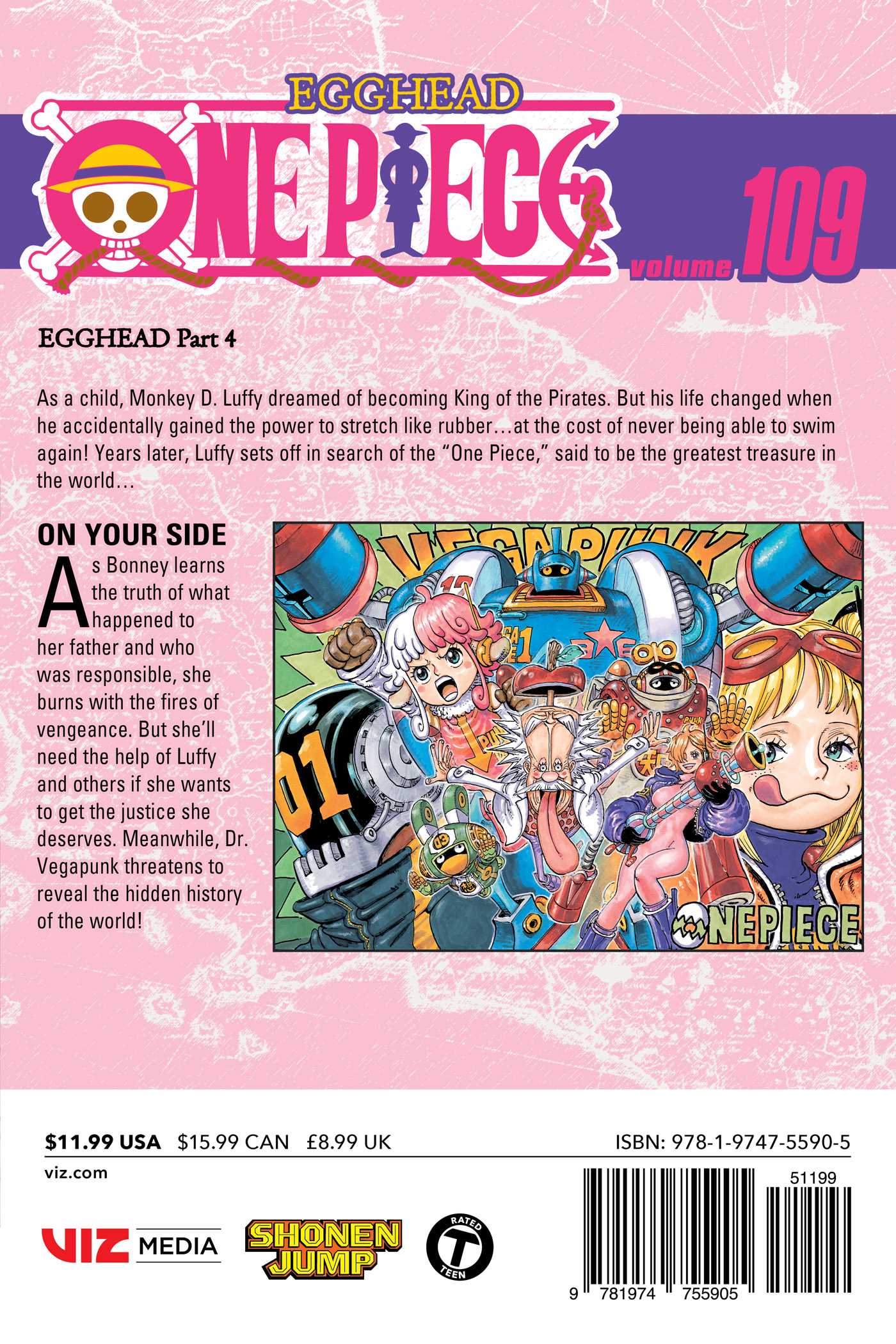 One Piece, Vol. 109 by Eiichiro Oda | 9781974755905 | Booktopia