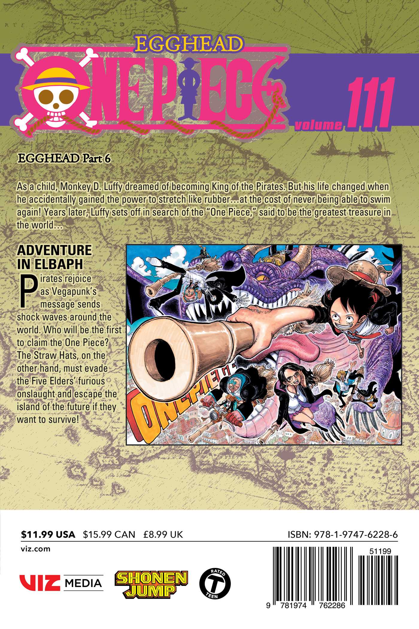 One Piece, Vol. 111 by Eiichiro Oda | 9781974762286 | Booktopia