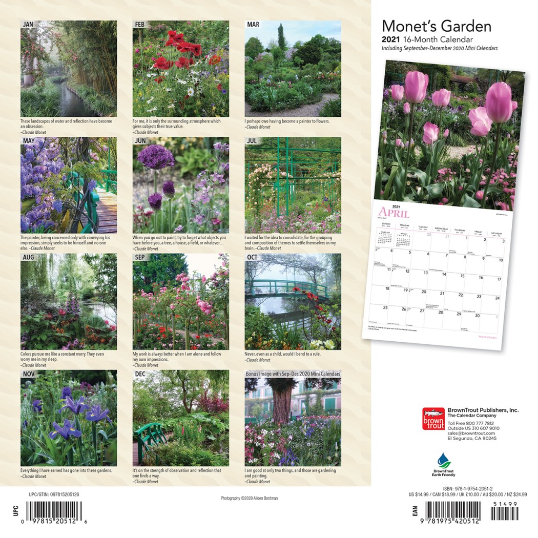 Garden 2021 Wall Calendar by Browntrout 9781975420512