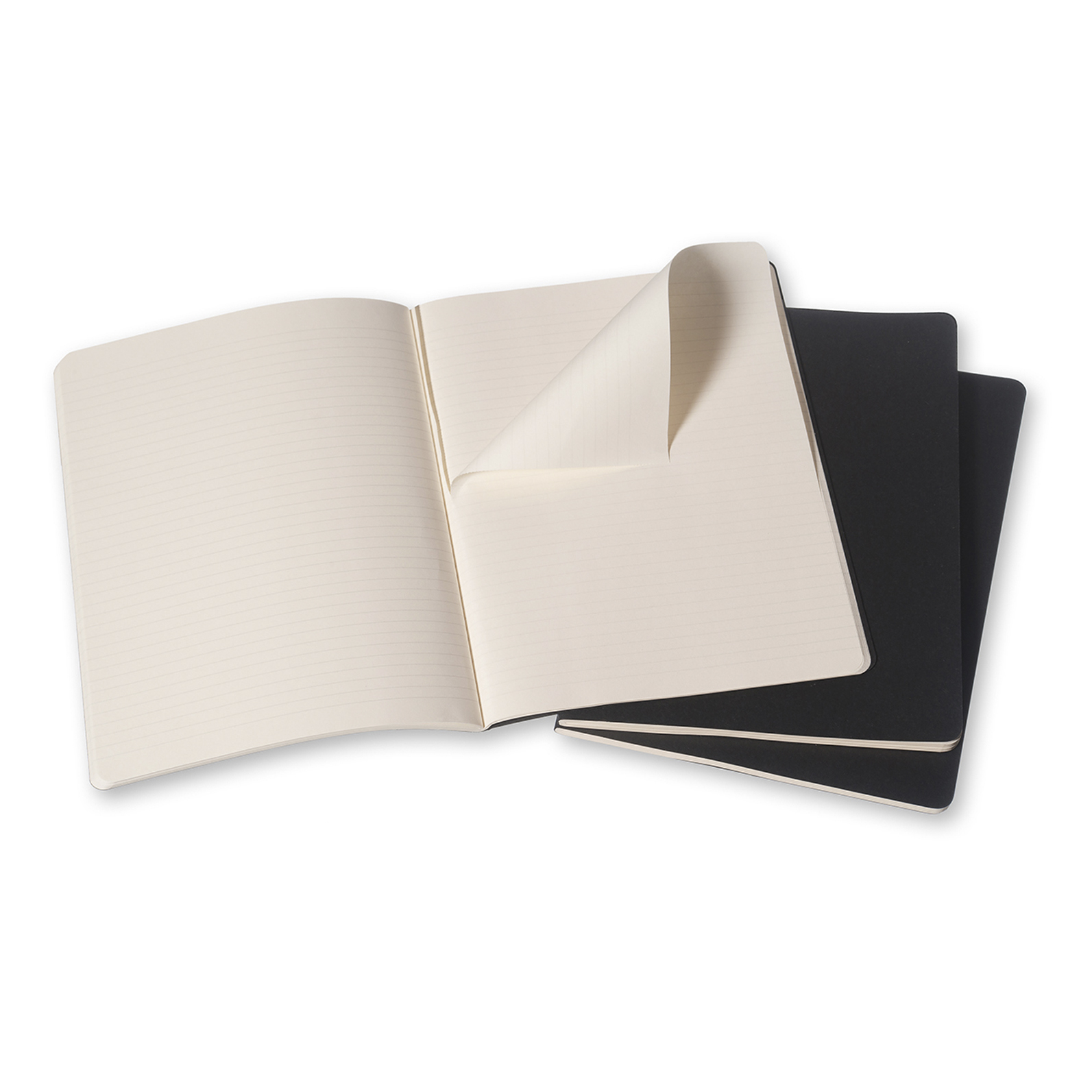 Moleskine Cahiers Extra Large Journals, Plain Black (Set of 3