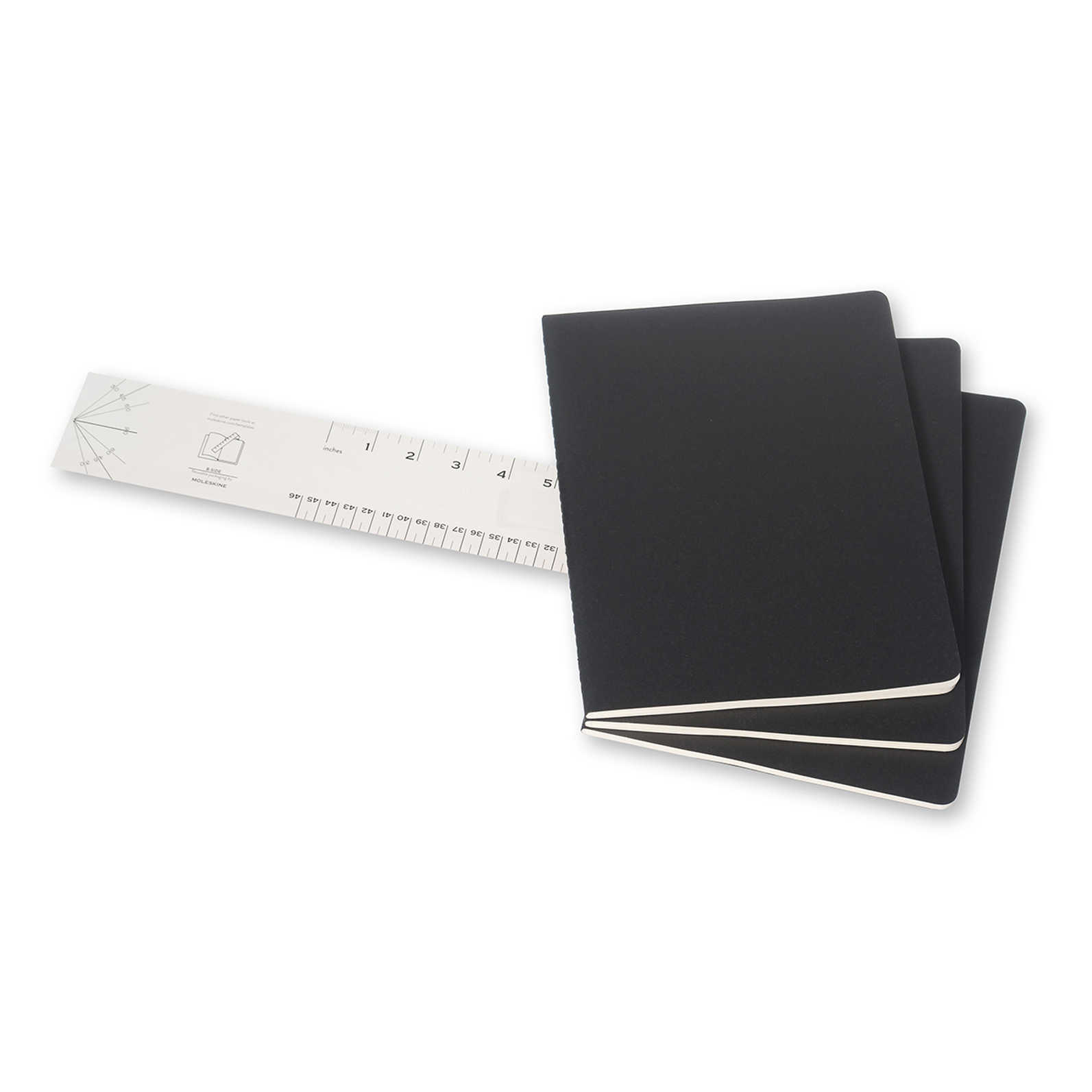 Moleskine Cahiers Extra Large Journals, Plain Black (Set of 3
