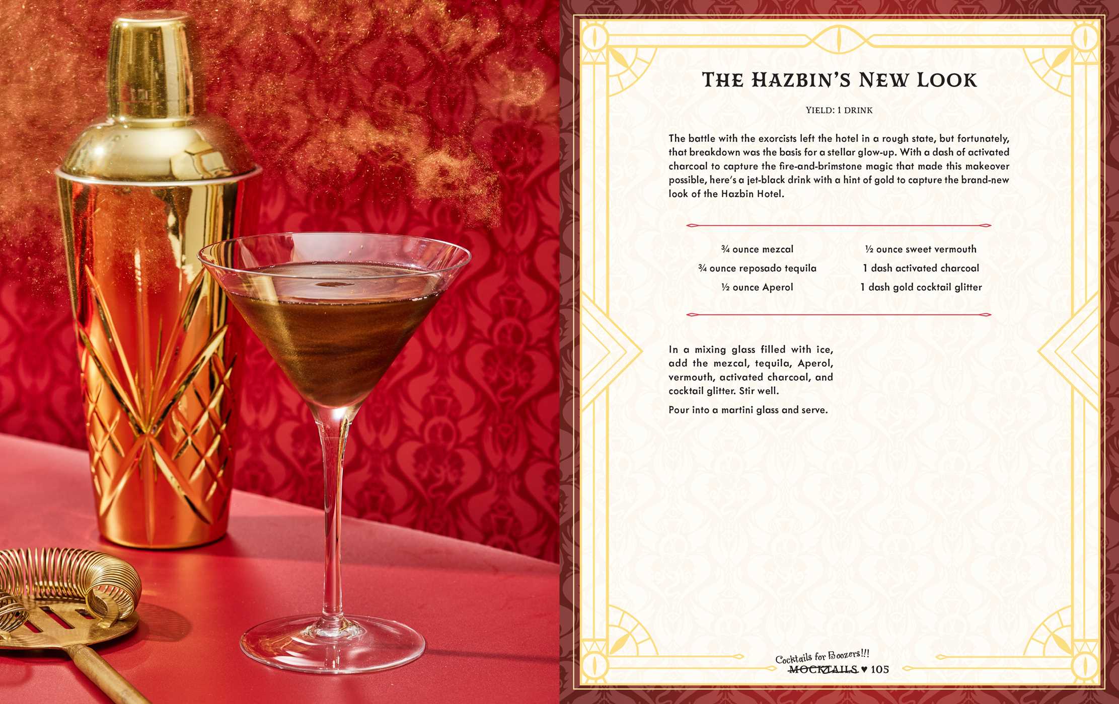 Hazbin Hotel Bar Book by Jordan Alsaqa | Drinks and Snacks for